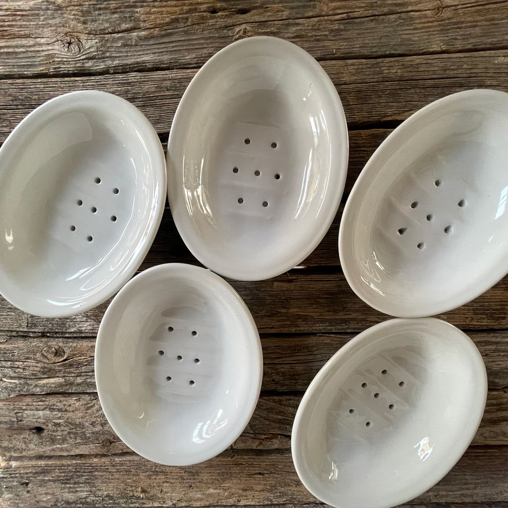 B-Ware Seifenschale oval Keramik Landhausstil 