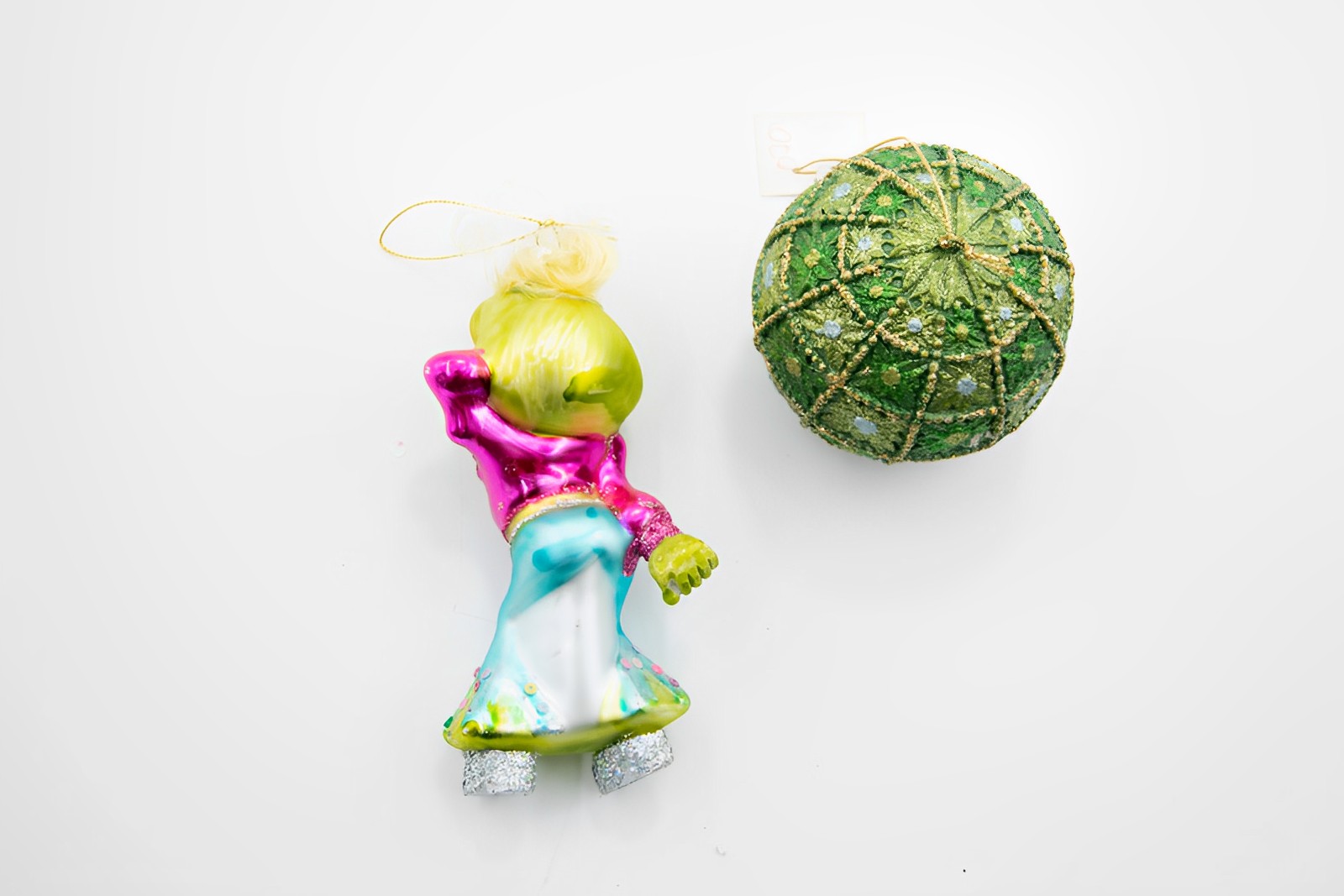 Disco Frosch & Kugel 2er Set B-Ware Christbaumschmuck  