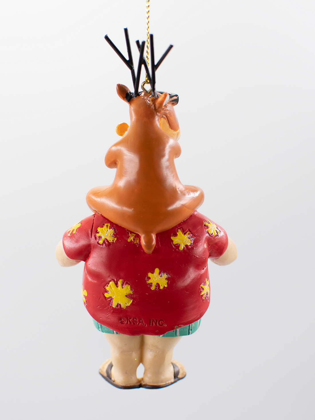 Weihnachtsmann mit Rentier & Cocktail Christbaumschmuck 