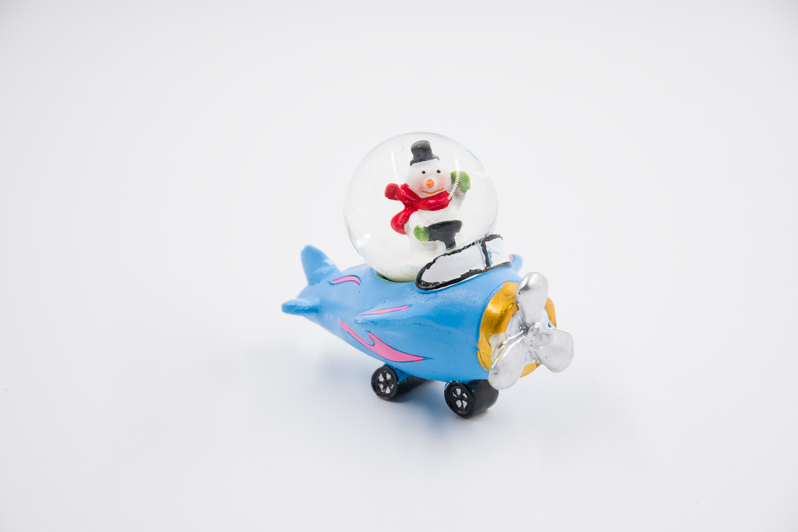 Gisela Graham Schneekugel Flugzeug Weihnachtsschmuck