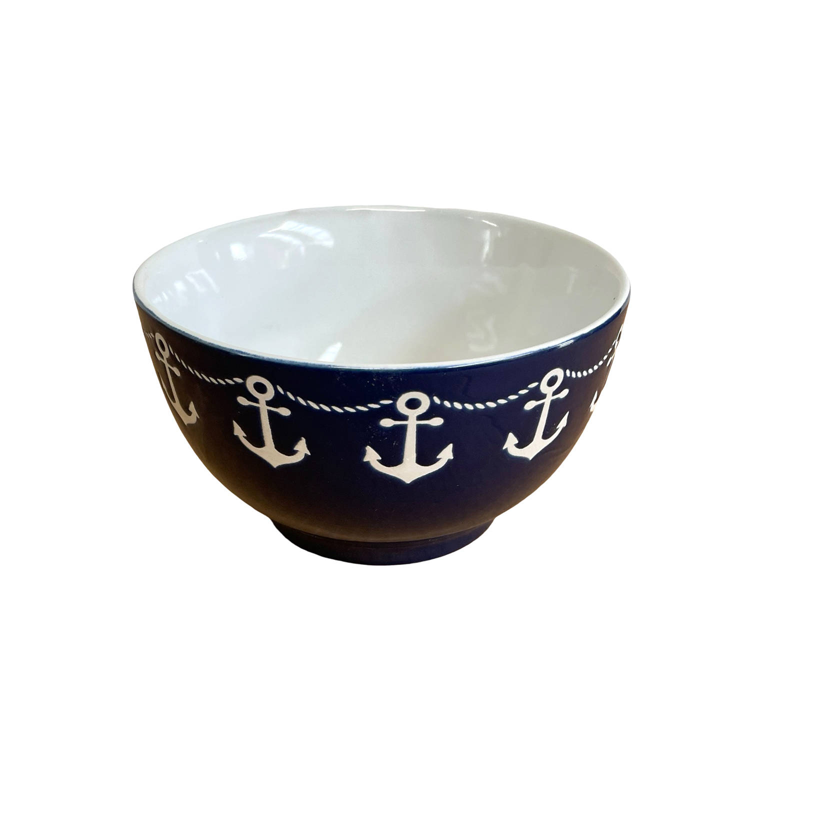 Müslischale Bowl Schale Steinzeug Anker Maritim  