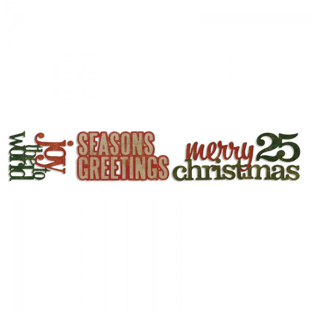 Stanze Decorativ Strip Stacked Words Christmas