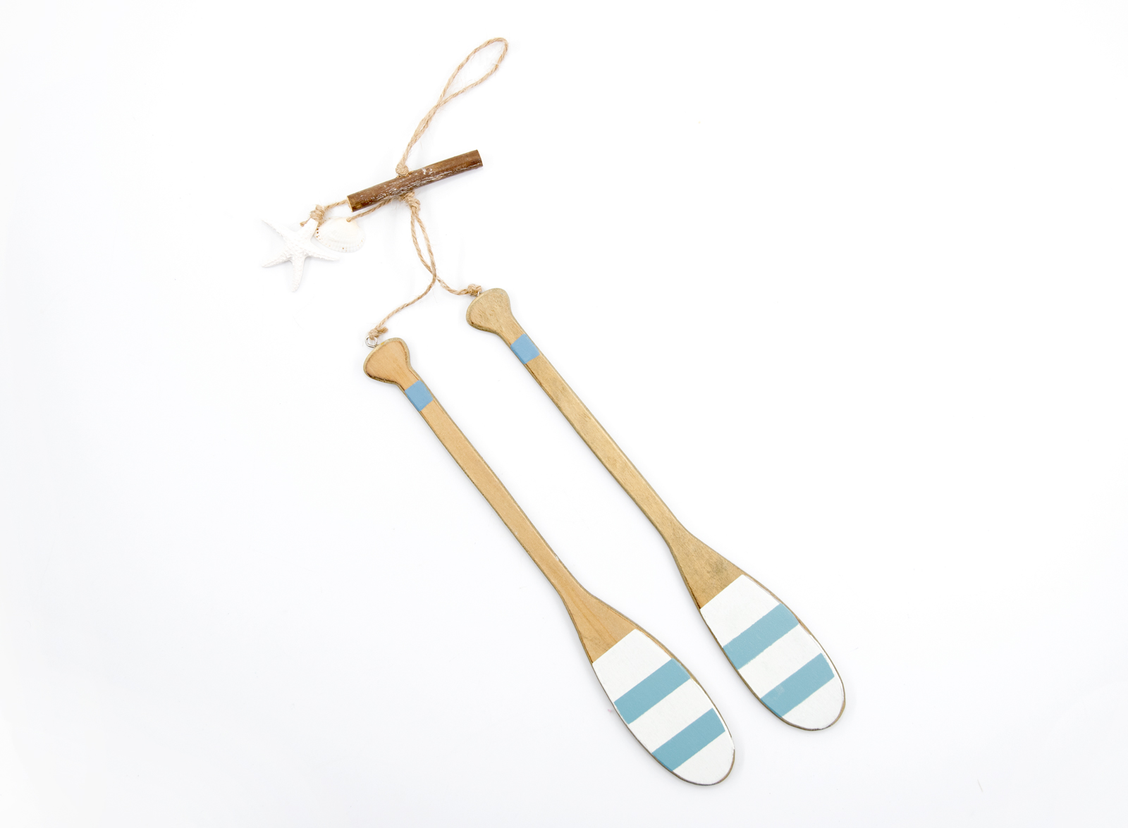 Paddel Holz blau/weiss Maritim Landhausstil