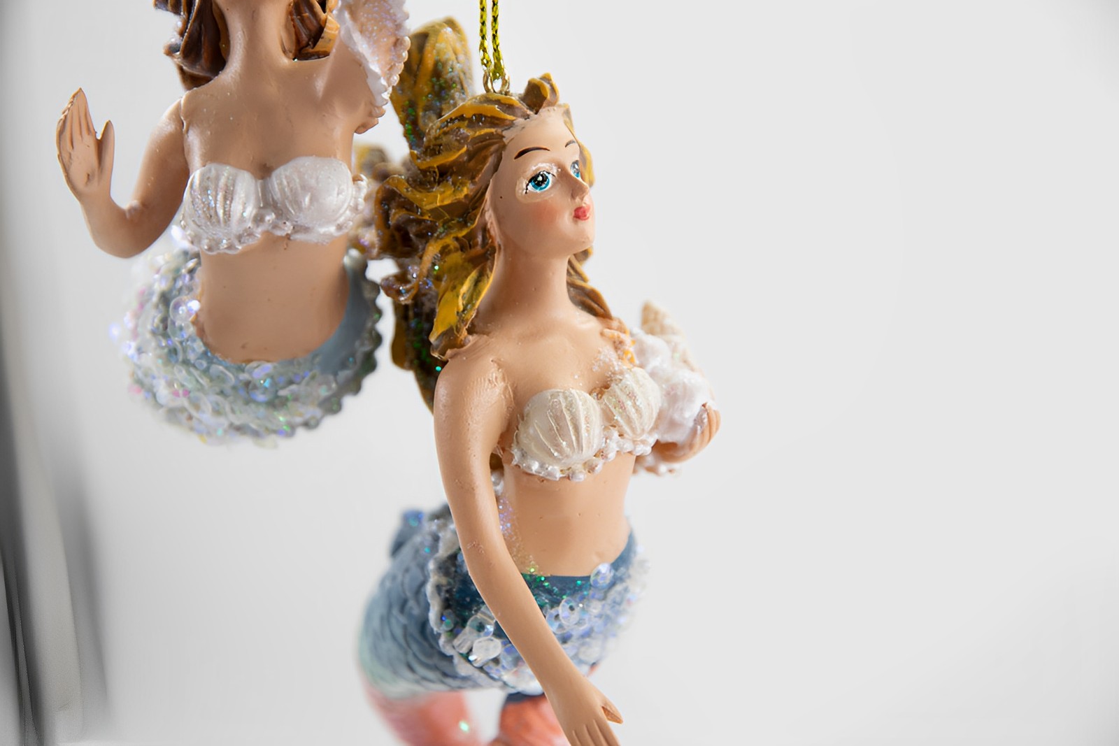 Meerjungfrau 2er Set B-Ware Christbaumschmuck   
