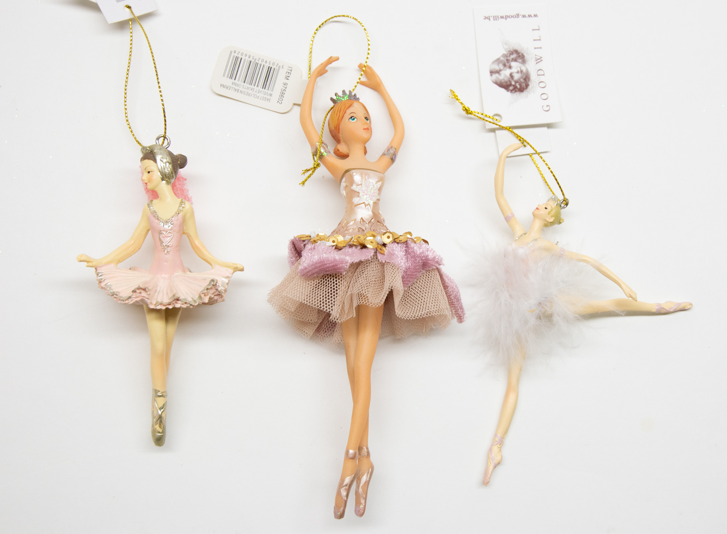 Ballerina 3er Set B-Ware Christbaumschmuck  