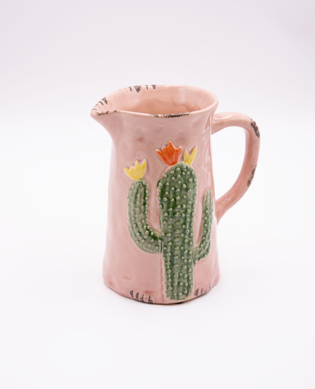 Krug Wasserkrug / Milchkrug 1 Liter rosa Landhausstil