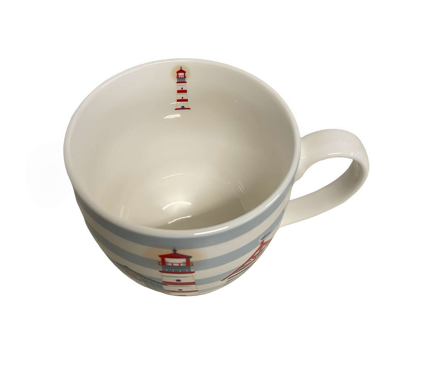 Große Tasse 'Balneo' Maritim aus Porzellan 325 ml 