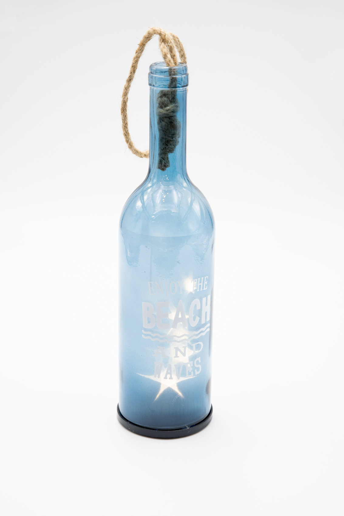 Glasflasche beleuchtet (LED) Maritim