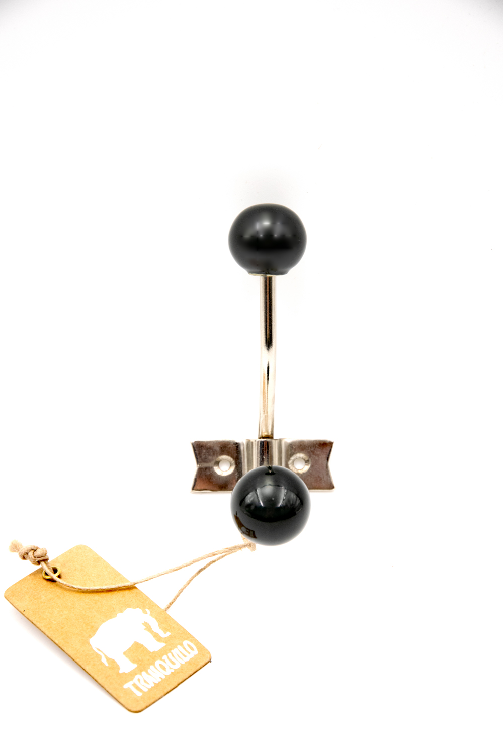 Garderobenhaken RETRO schwarz Keramik Vegan Landhausstil  