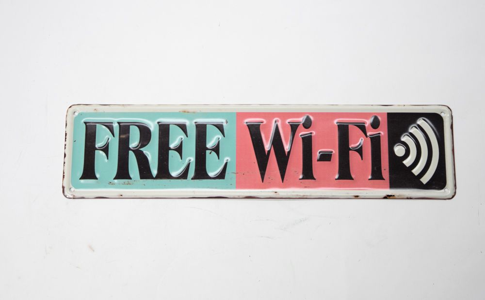 Türschild Blechschild FREE Wi-Fi