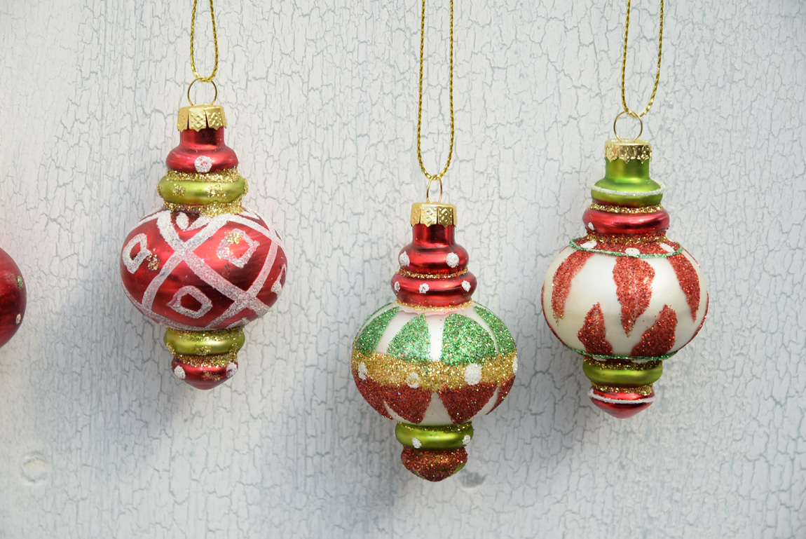 Glaskugel 6er Set  Weihnachtsschmuck