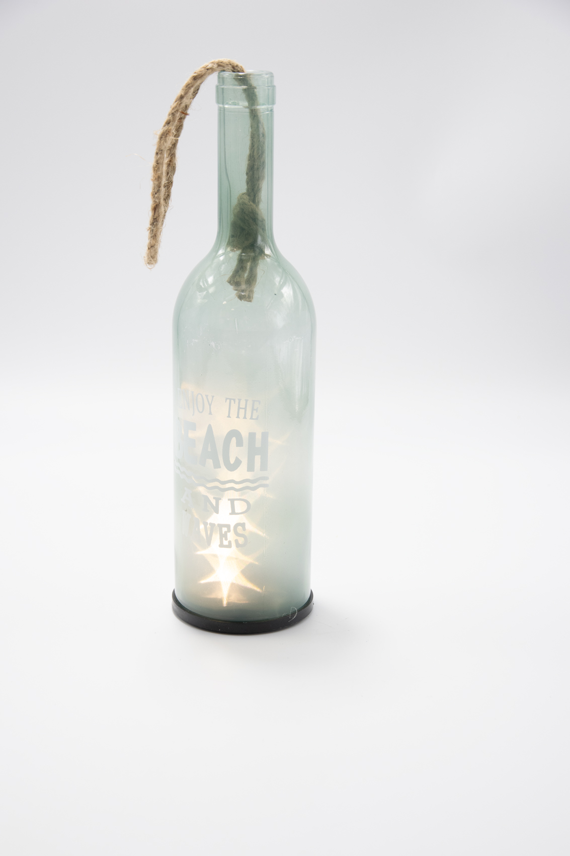 Glasflasche beleuchtet (LED) Maritim