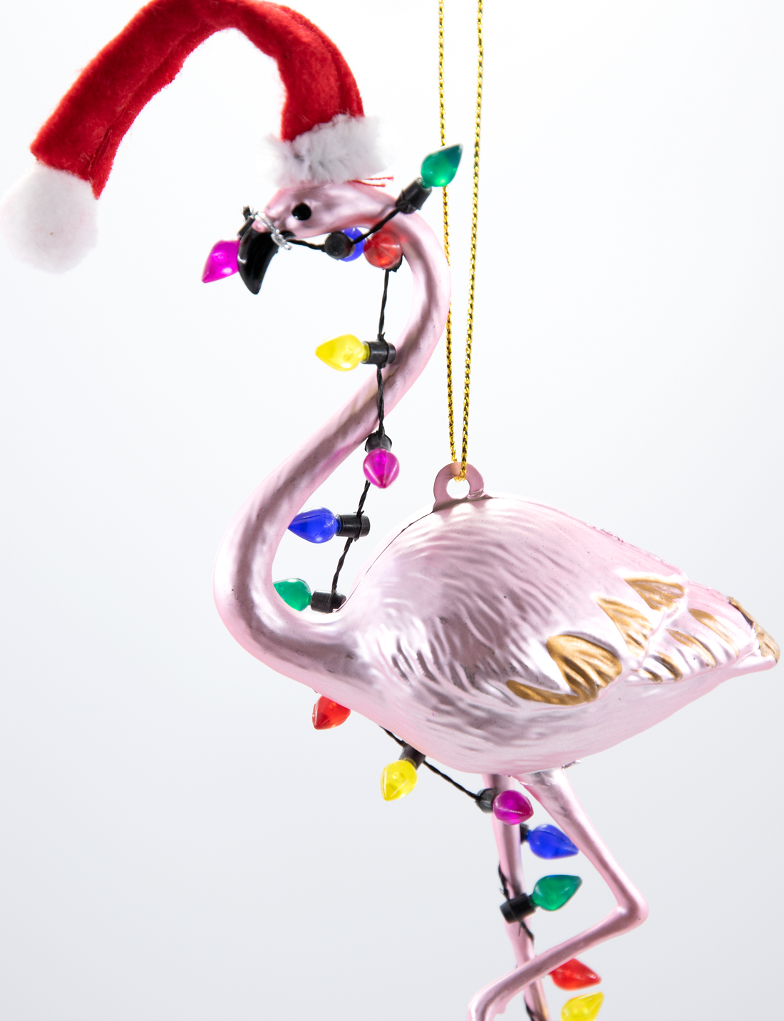 Flamingo mit Lichterkette XMAS Christbaumschmuck   
