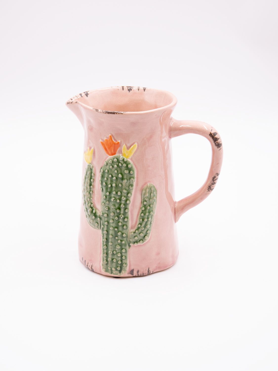 Krug Wasserkrug / Milchkrug 1 Liter rosa Landhausstil