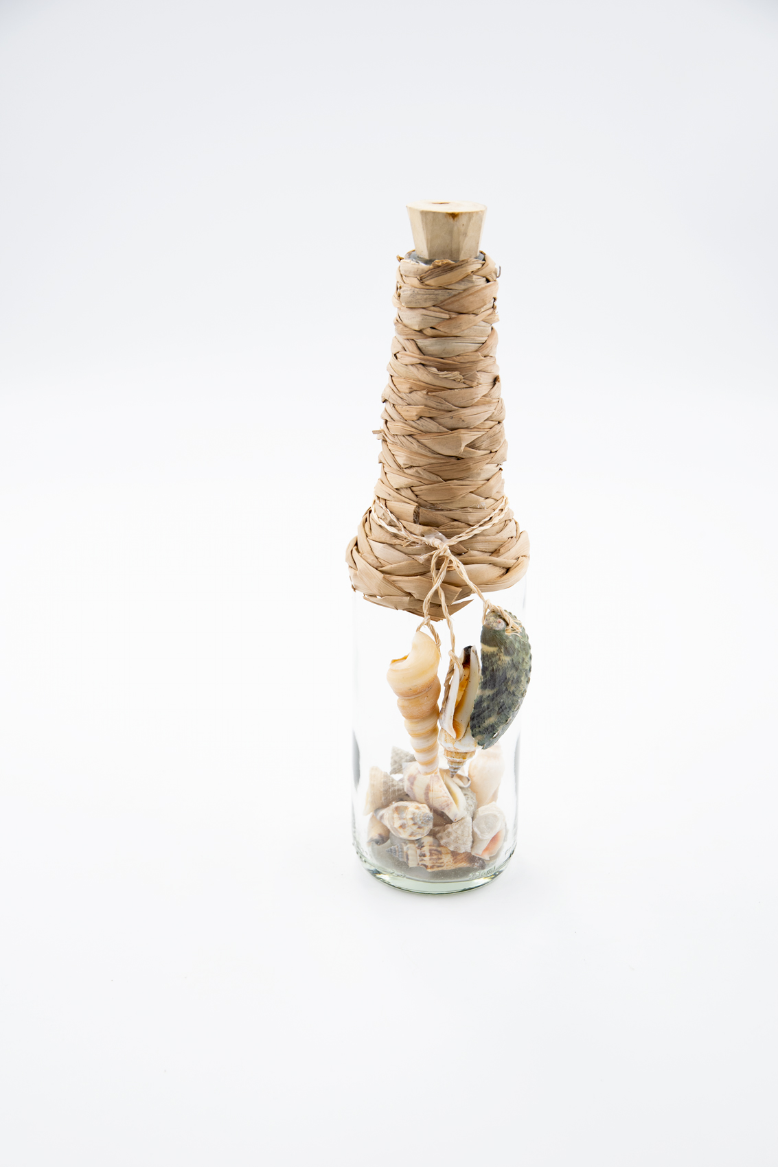 Dekoflasche mit Muscheln Maritim