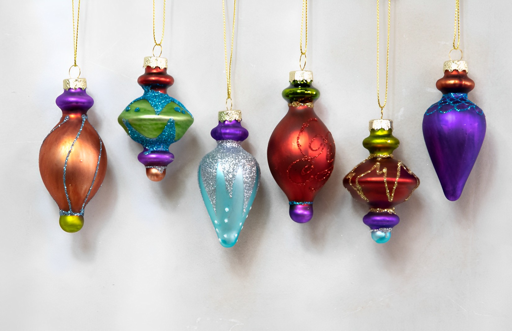 Glaskugeln 6er Set Weihnachtsschmuck 