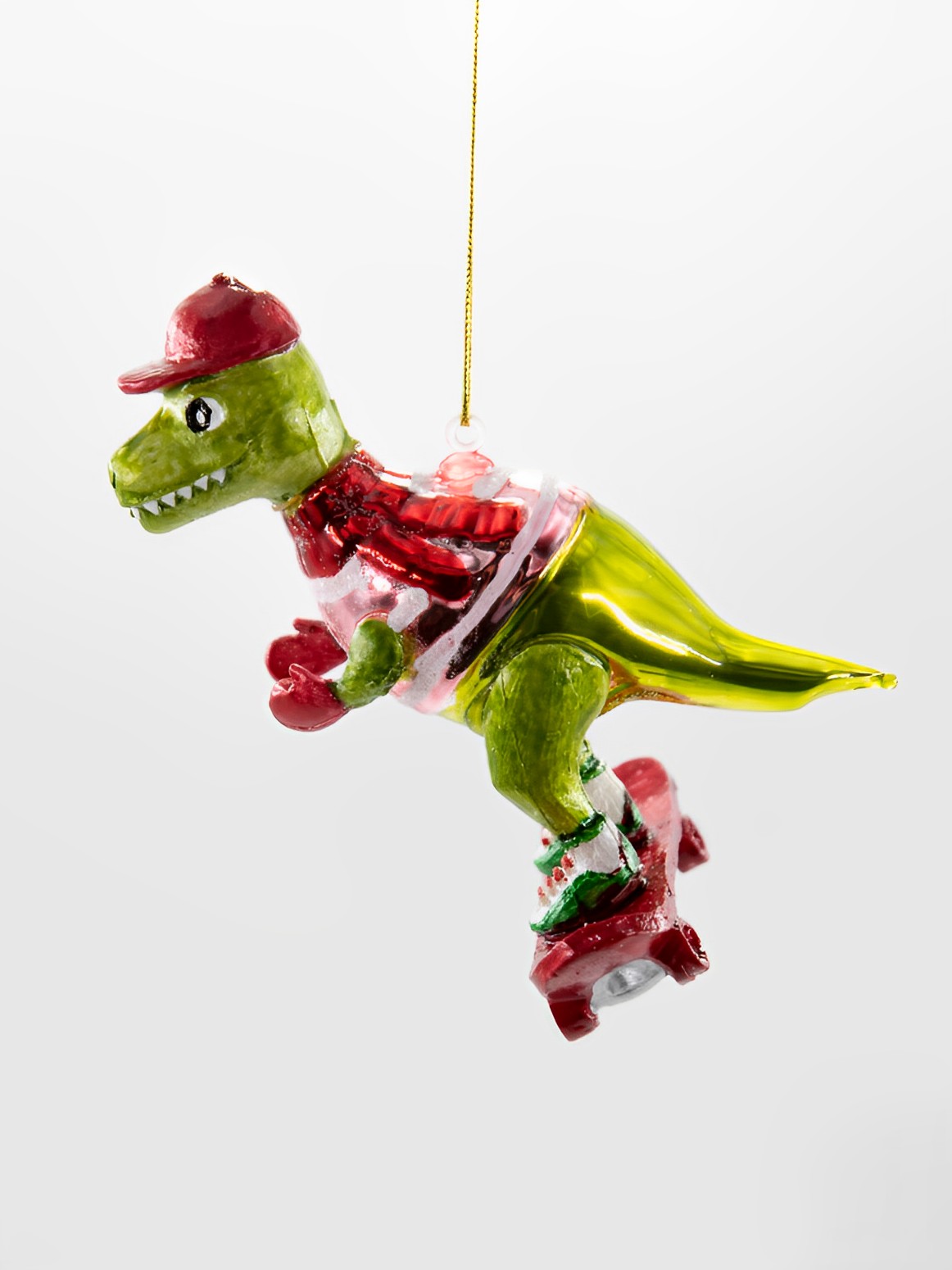 Sass & Belle Dinosaurier auf Skatboard Weihnachtsschmuck  