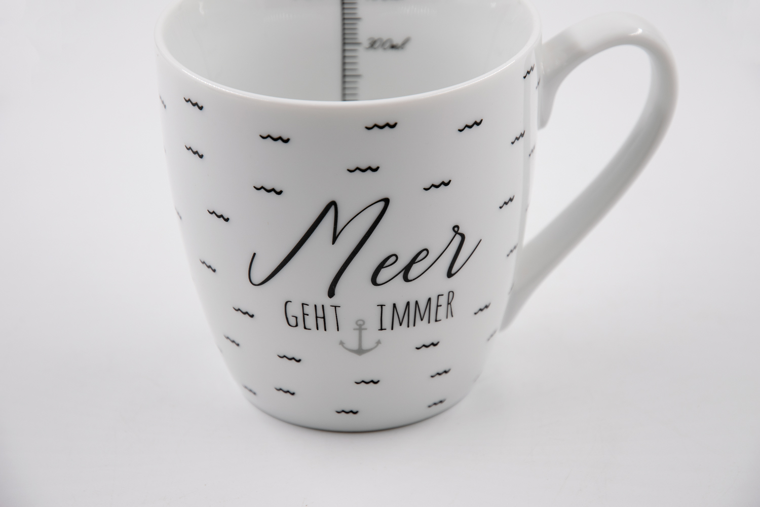 Kaffeetasse Meer geht immer Porzellan 450ml Maritim Landhausstil