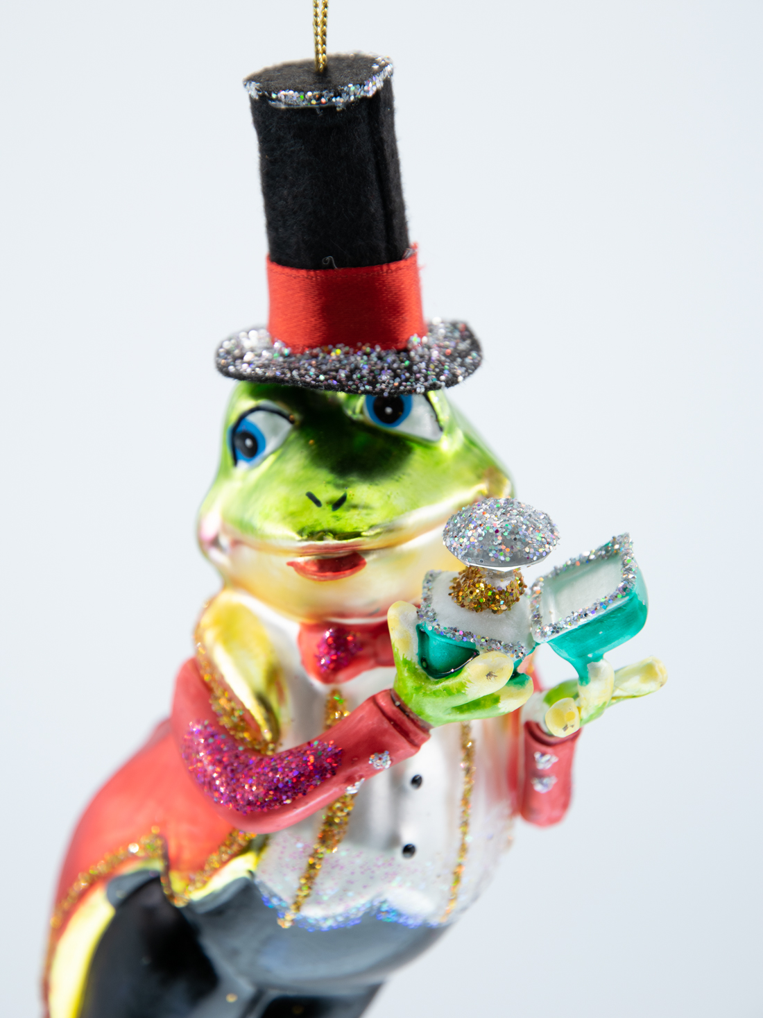 Weihnachtsschmuck Hänger Frosch Bräutigam mit Ring