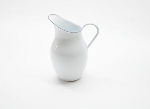 Krug Wasserkrug Emallie weiss 2,5l Landhausstil  