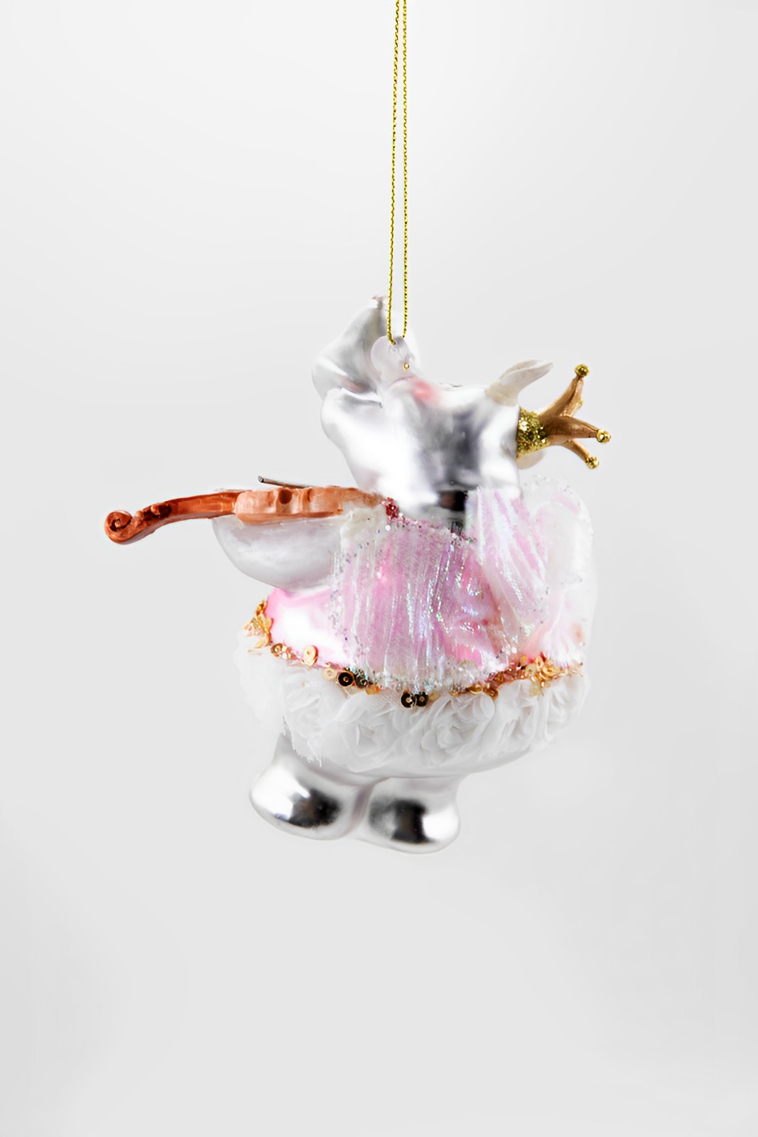 Weihnachtsschmuck Hänger Nilpferd mit Geige