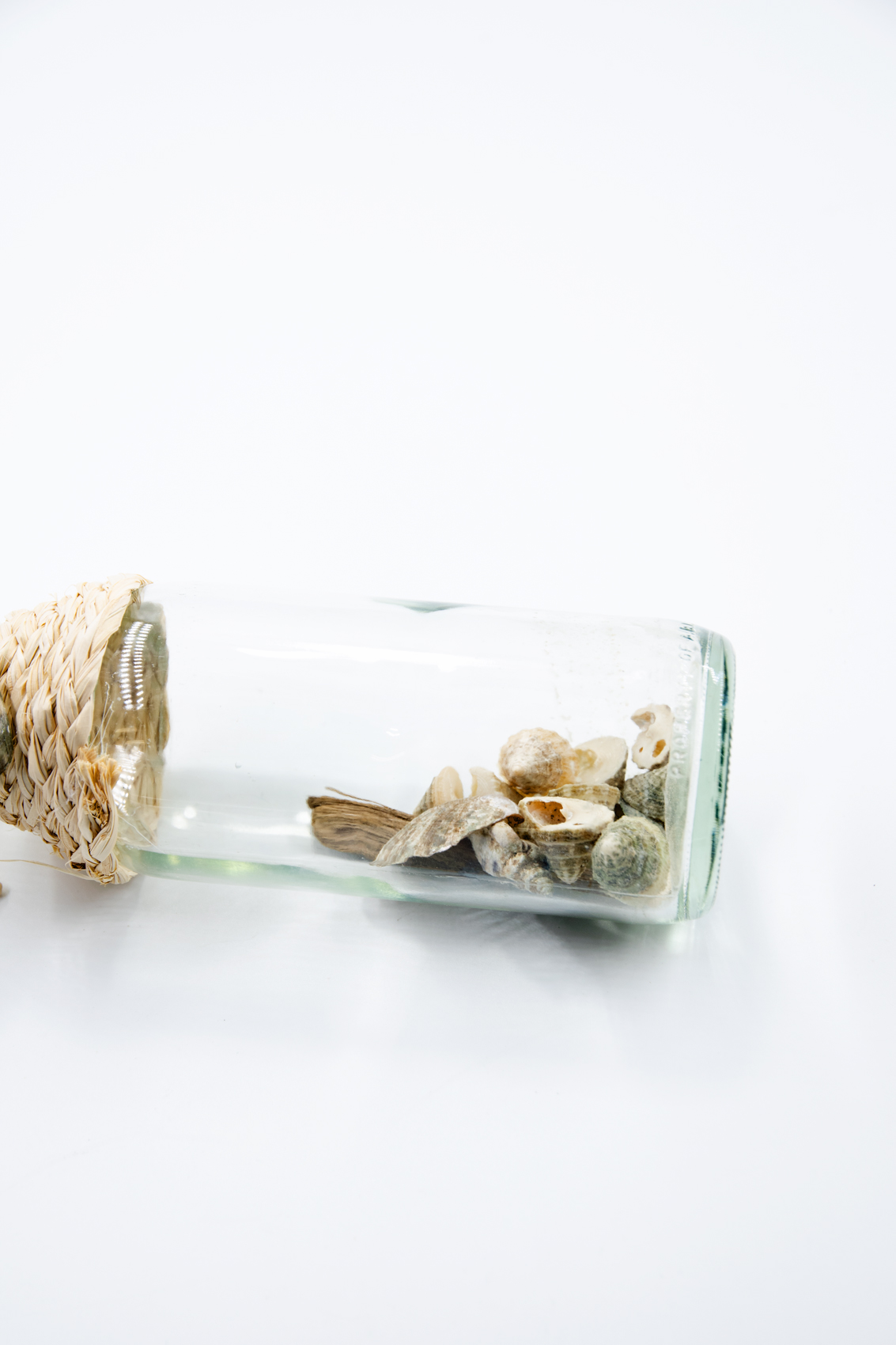 Dekoflasche mit Muscheln Maritim