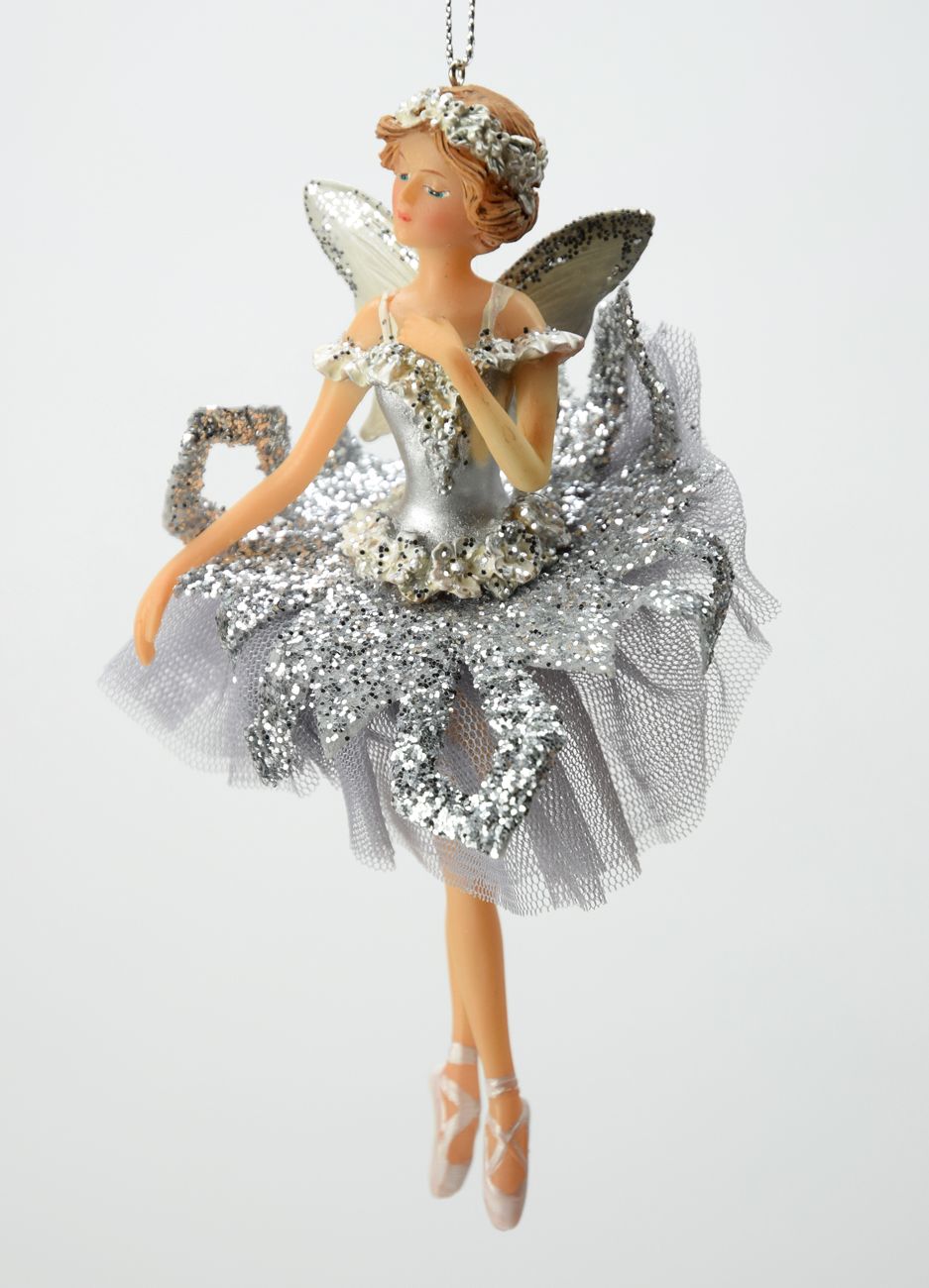 Fee mit Flügeln Ballerina Tänzerin Christbaumschmuck