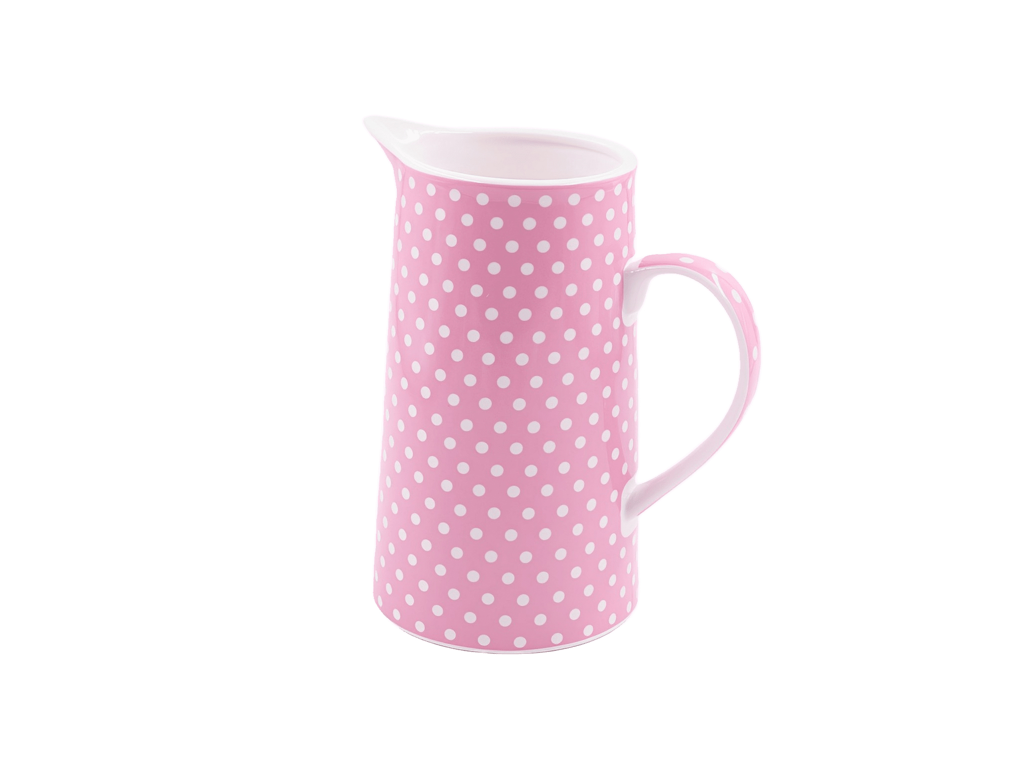Krug Wasserkrug Steinzeug rosa 1 Liter Landhausstil
