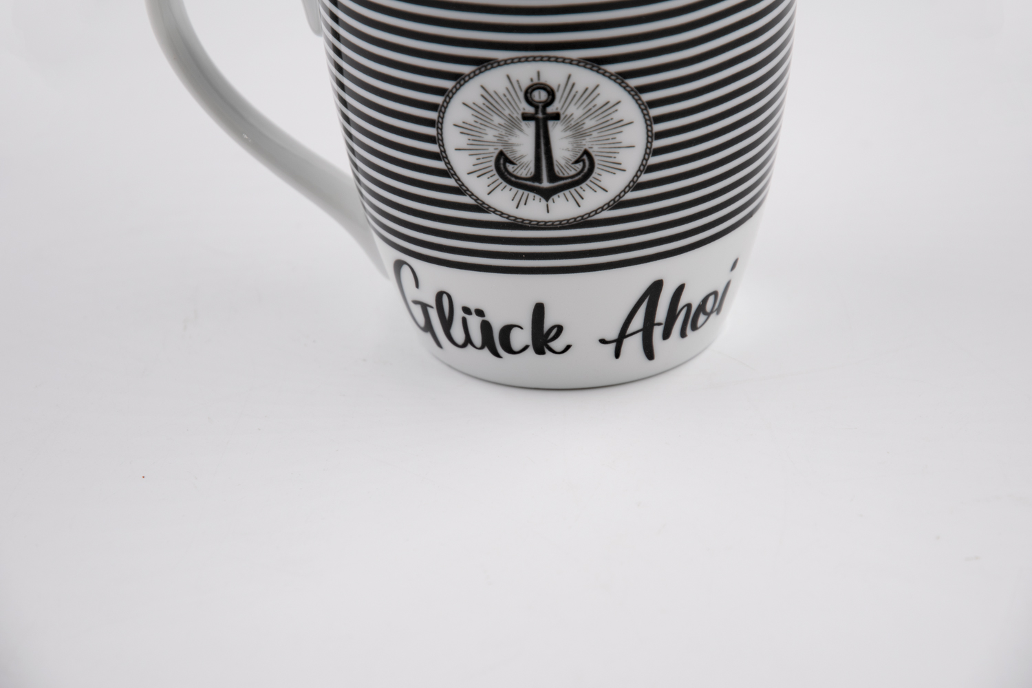 Kaffeetasse Glück Ahoi Porzellan 450ml Maritim Landhausstil