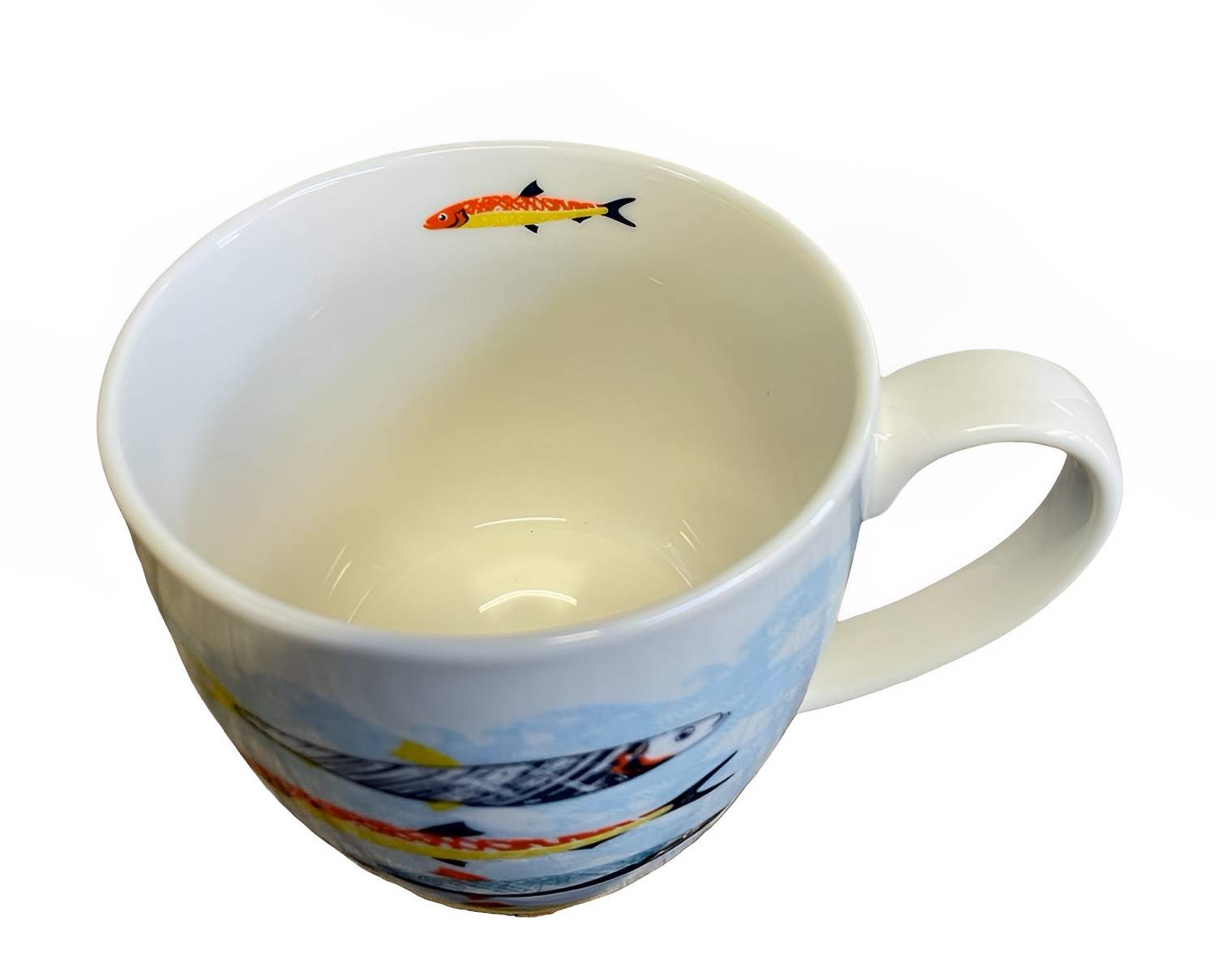 Kaffeetasse 'Onda' mit Fischmotiv Maritim aus Porzellan 325 ml