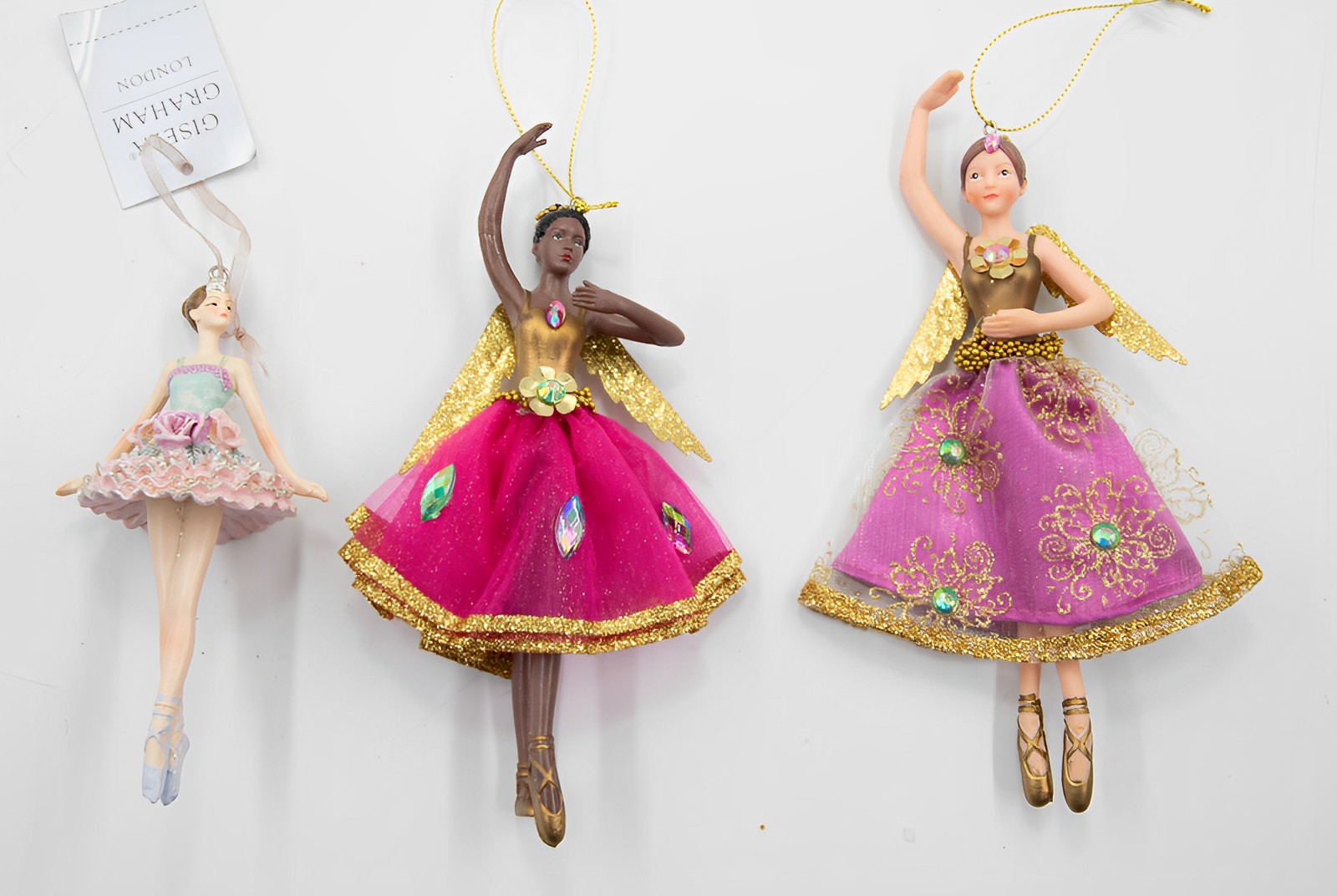 Ballerina 3er Set B-Ware Christbaumschmuck  