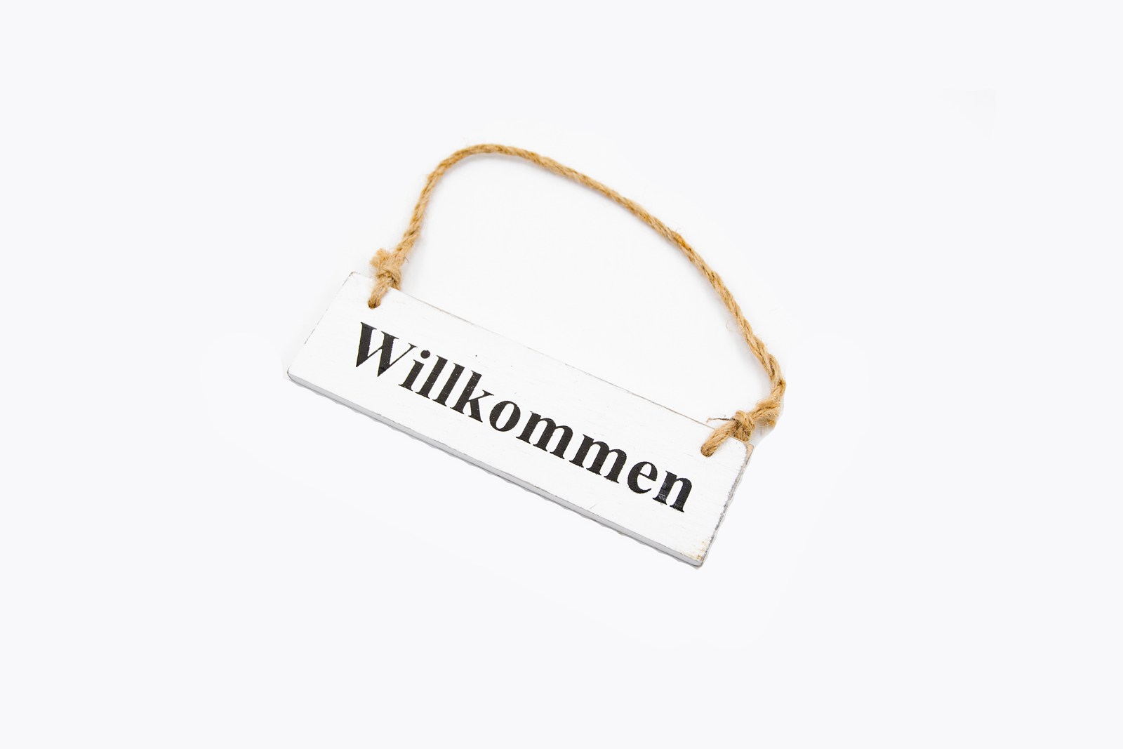 Türschild Schild Willkommen Holz weiss Landhausstil Maritim