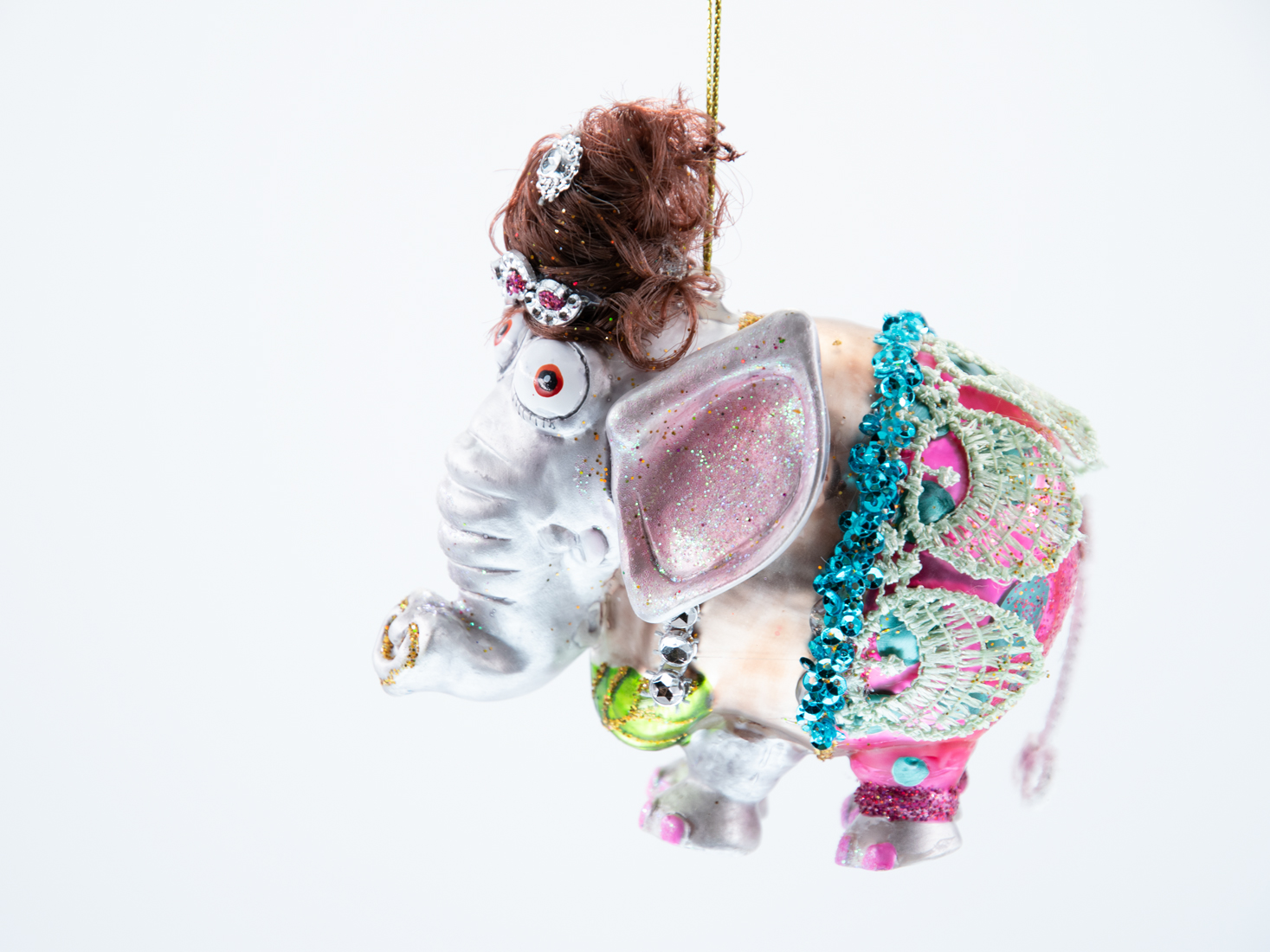 Weihnachtsschmuck Hänger Elefant Dame