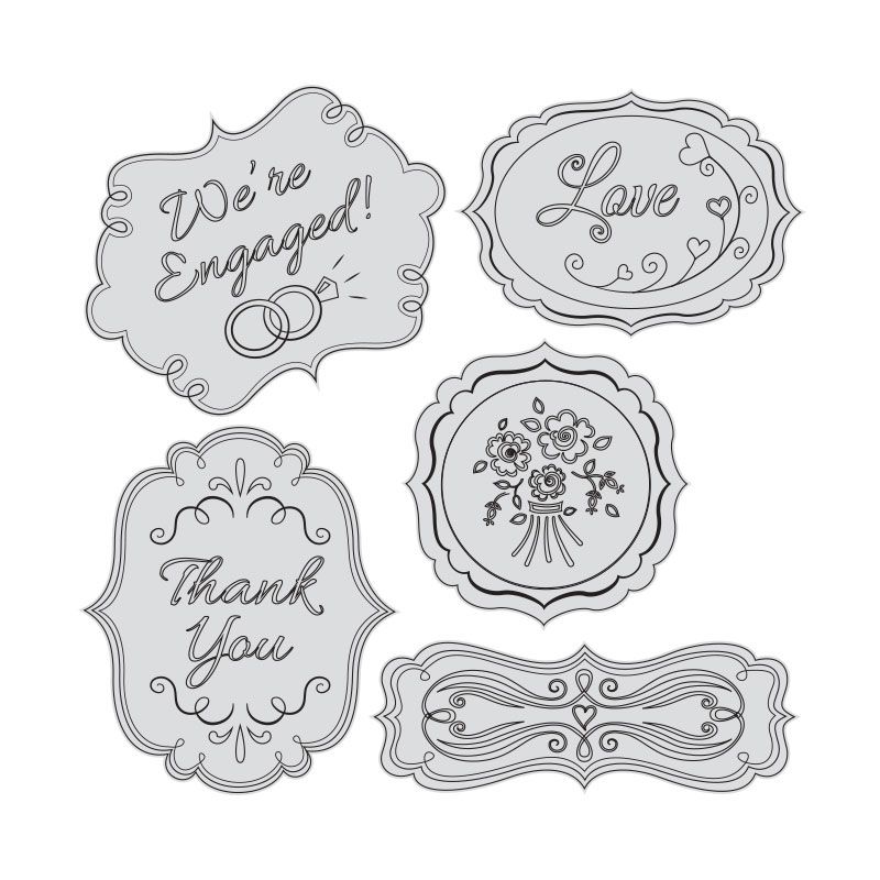 Sizzix Framelits & Stamps die Set Wedding Expressions