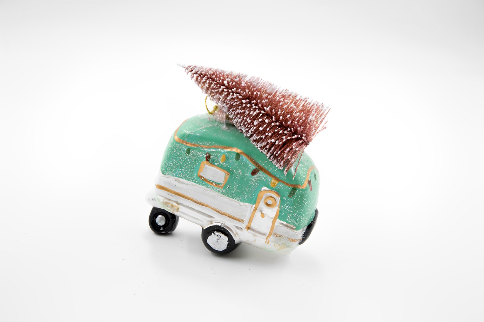 Caravan Camper Glas Weihnachtsschmuck 