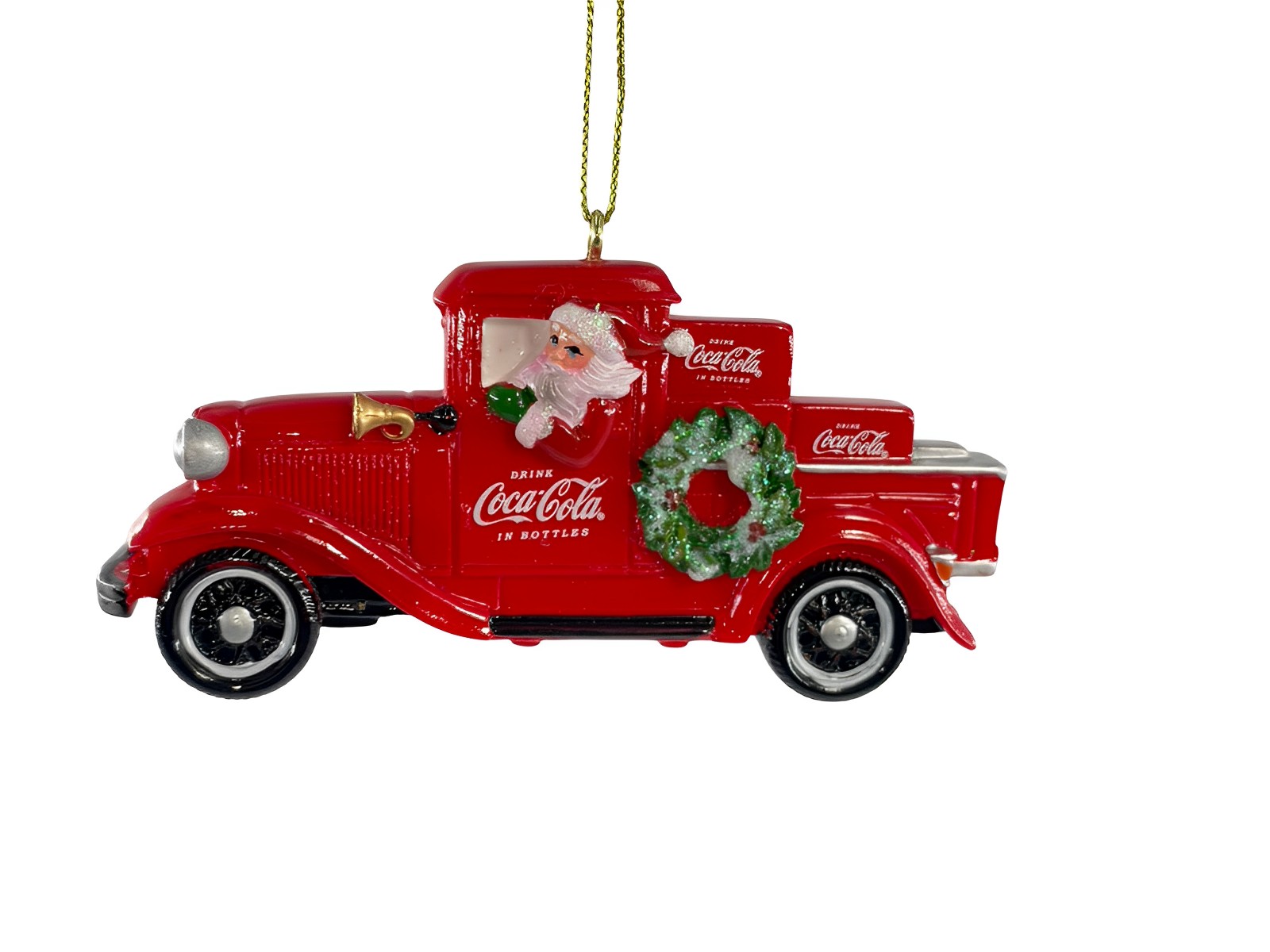 Coca Cola Weihnachtsmann Pickup Truck Christbaumschmuck 
