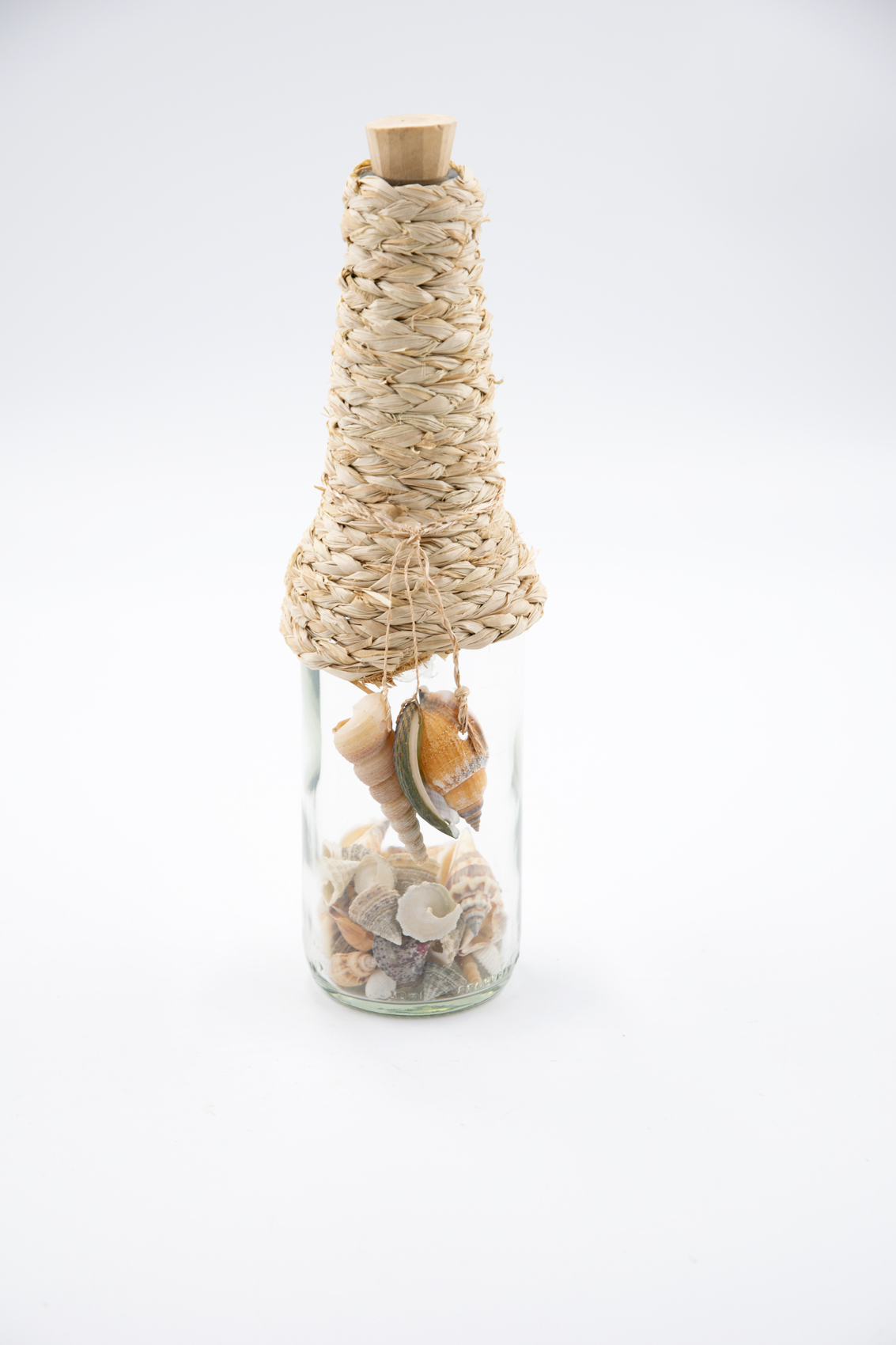 Dekoflasche mit Muscheln Maritim