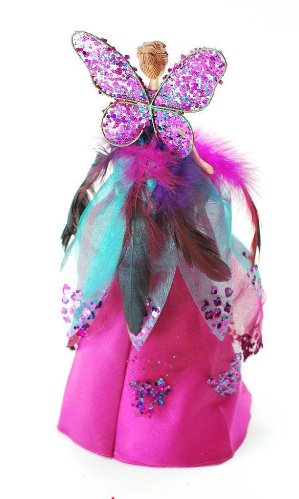 Peacock Fuchsia Weihnachtsbaumspitze