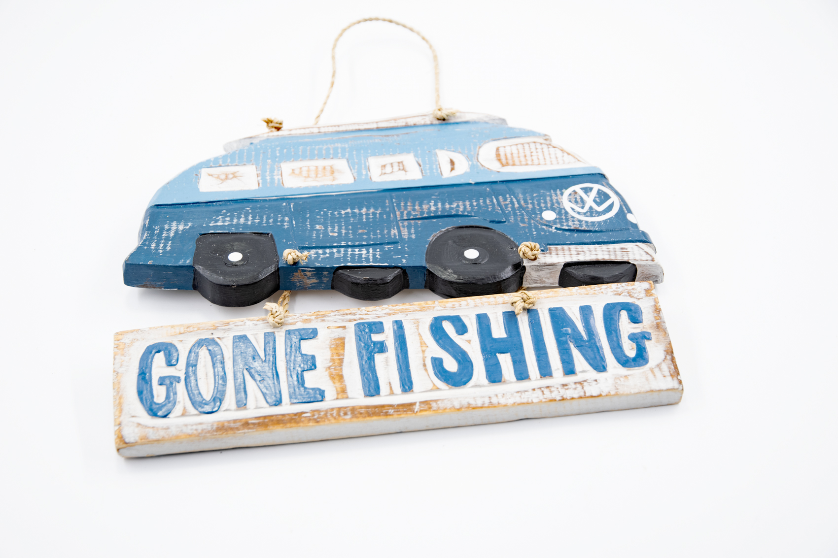 Türschild Bulli Beach / Fishing Maritim  Landhausstil