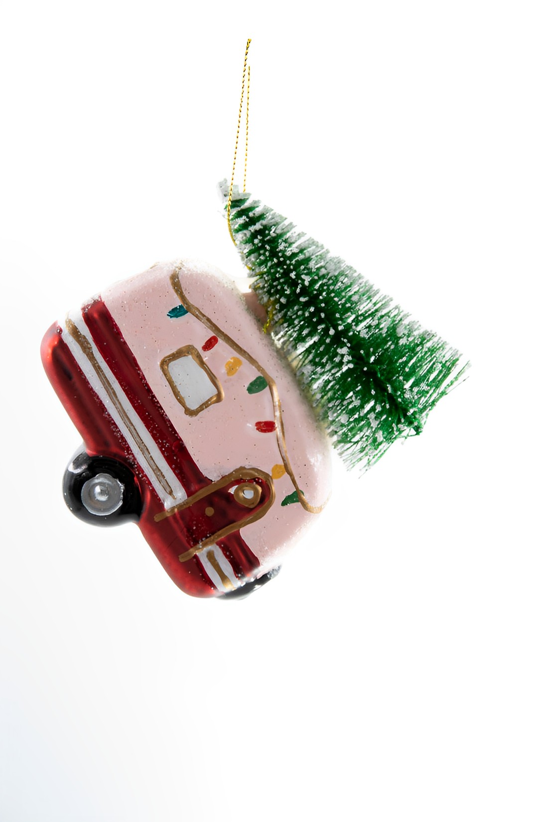 Caravan Camper Glas Weihnachtsschmuck 
