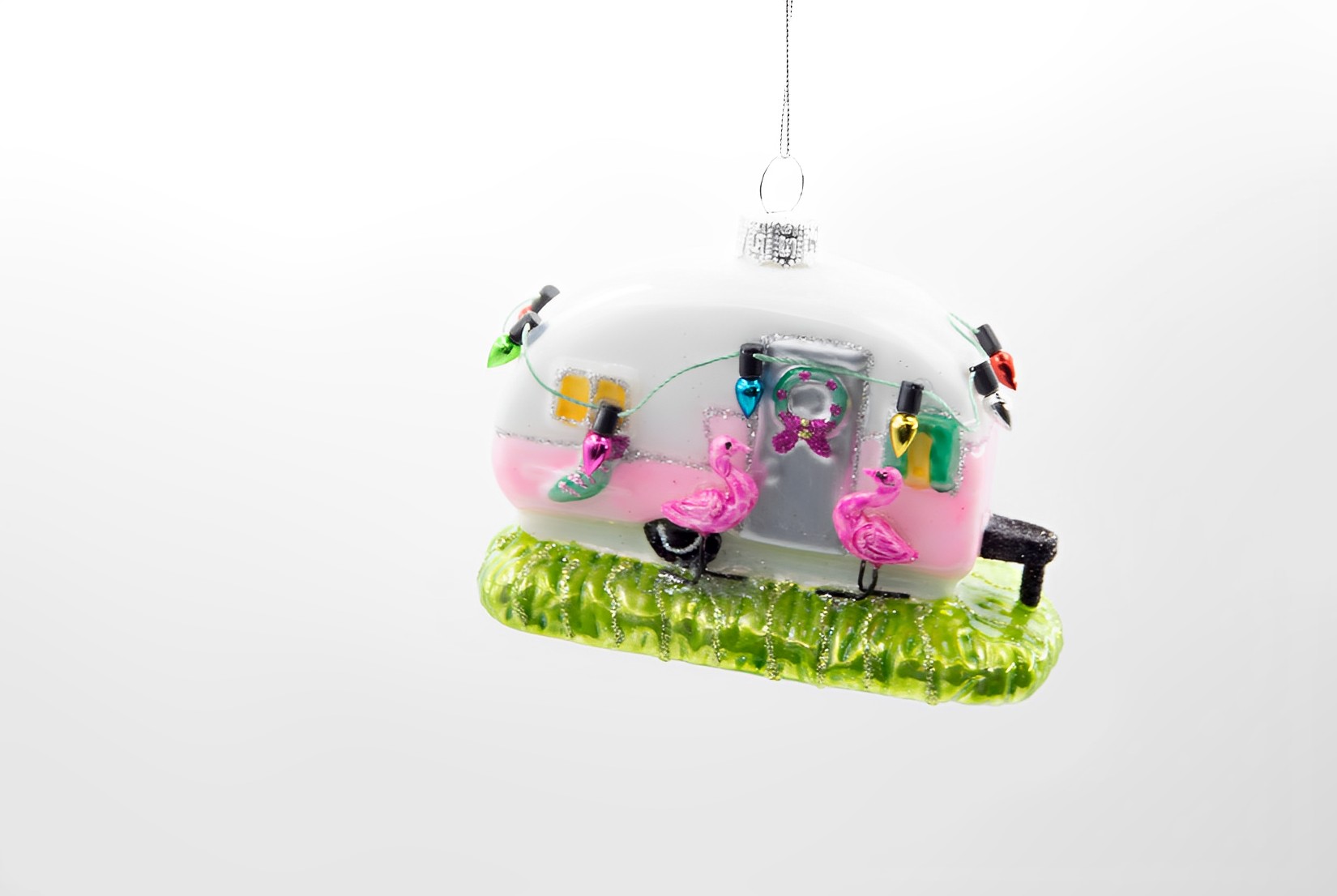 Sass & Belle Pink Flamingo Caravan Weihnachtsschmuck    