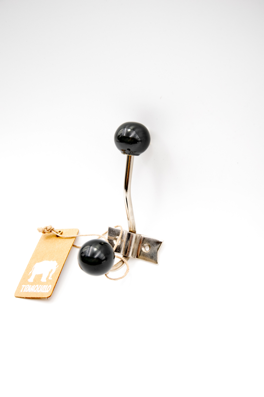 Garderobenhaken RETRO schwarz Keramik Vegan Landhausstil  