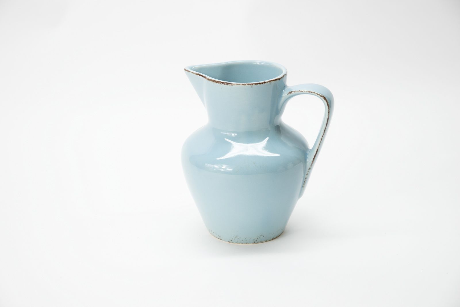 Krug Wasserkrug / Milchkrug blau Landhausstil
