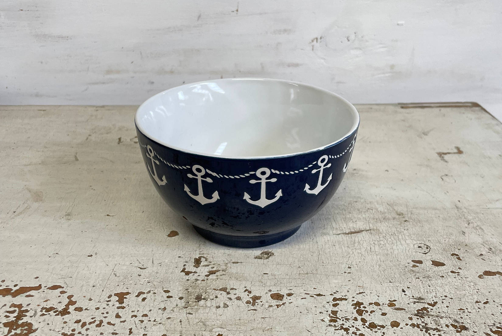 Müslischale Bowl Schale Steinzeug Anker Maritim  