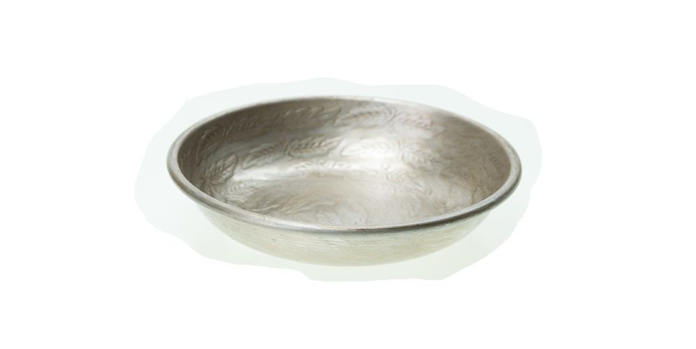 Schale Dipschale Alu silber Landhausstil