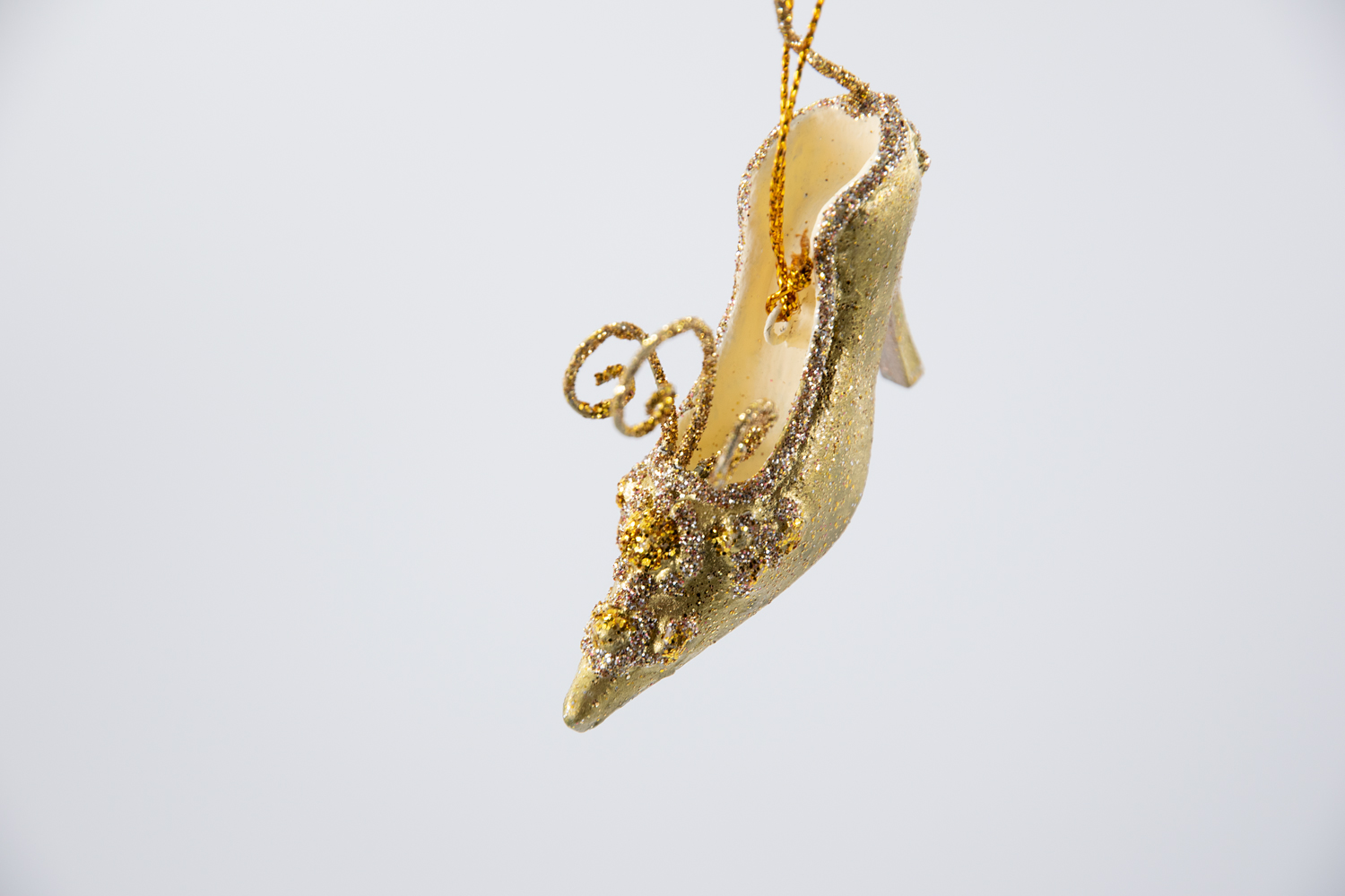 Schuh gold XMAS Christbaumschmuck 