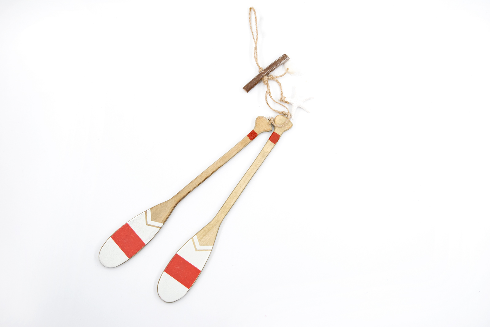 Paddel Holz rot/weiss Maritim Landhausstil