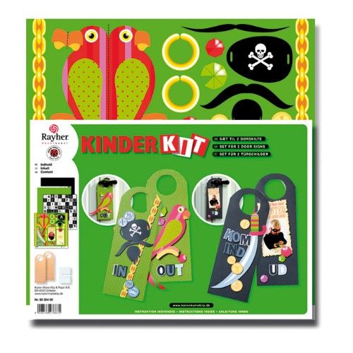 Rayher Kinder Kit Set für 2 Türschilder Pirat