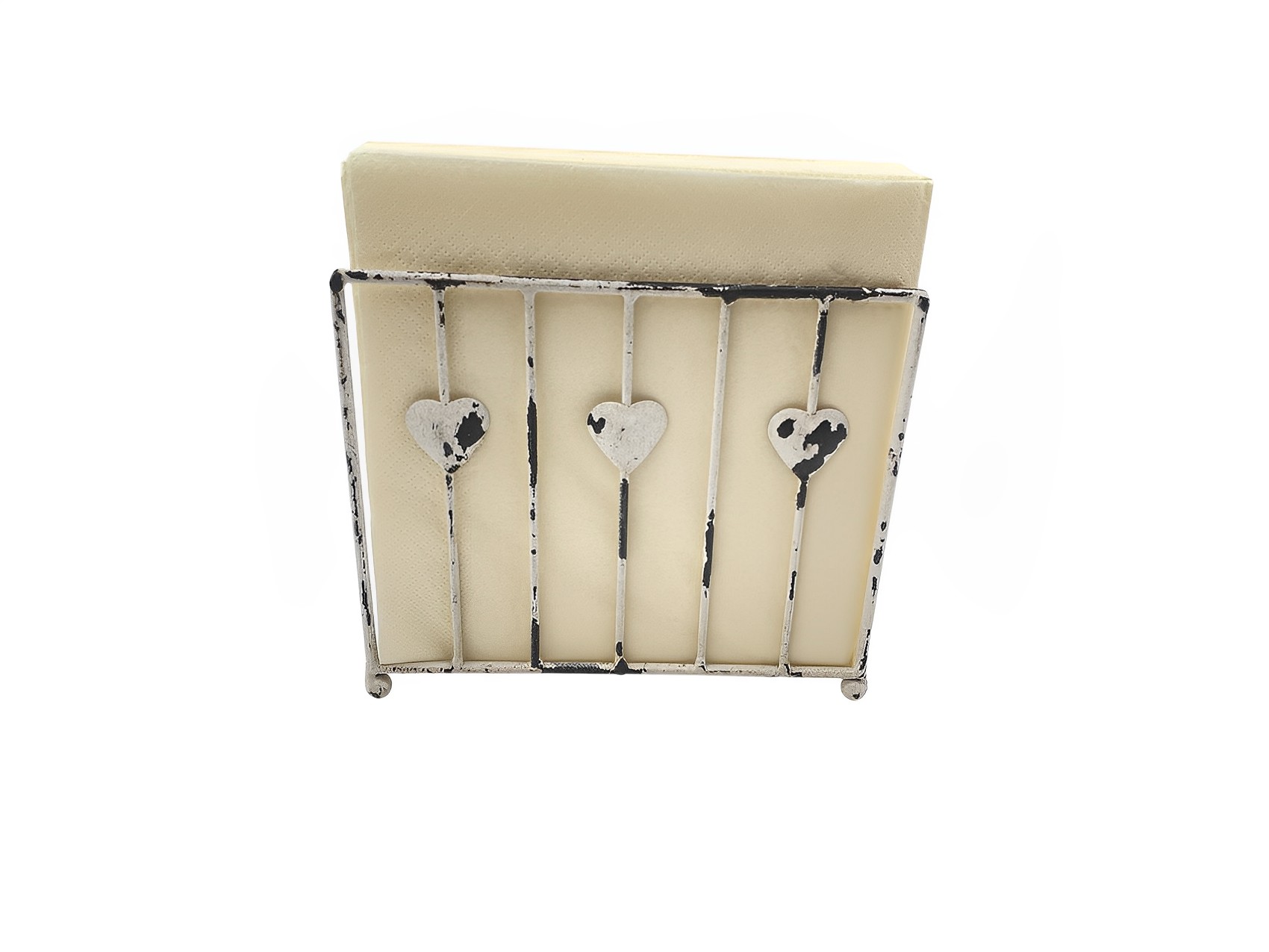 Serviettenhalter Eisen antikweiß SM251