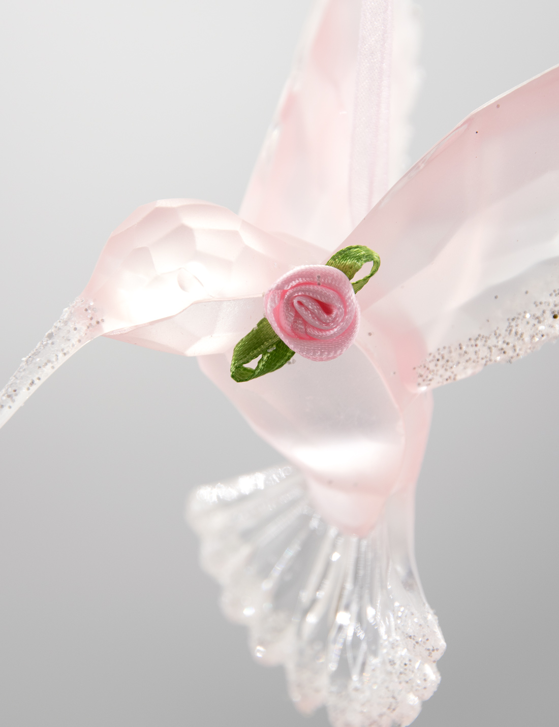 Kurt S. Adler Vogel Kolibri mit Rose Weihnachtsschmuck 